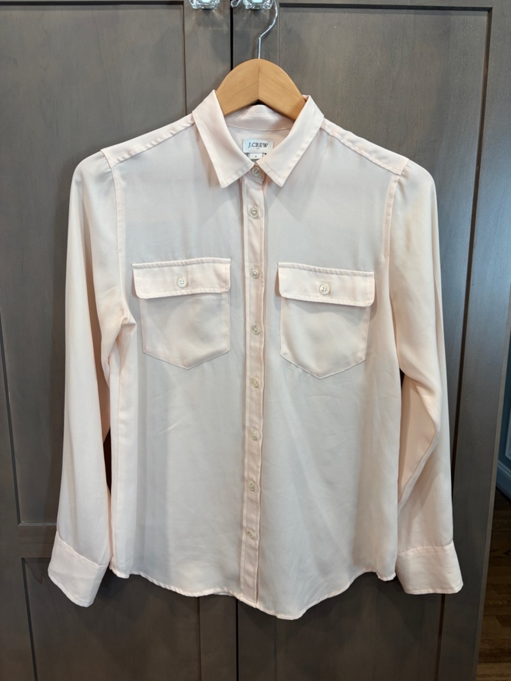 J. Crew Pale Blush Button-Down Shirt